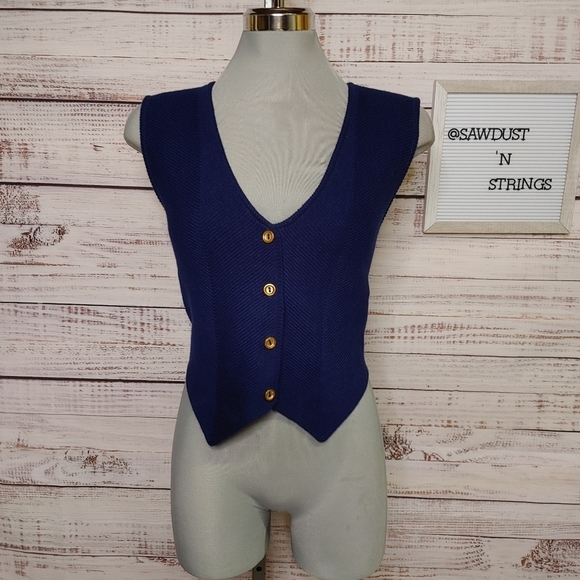 Vintage Knit Vest Size M - Picture 1 of 10